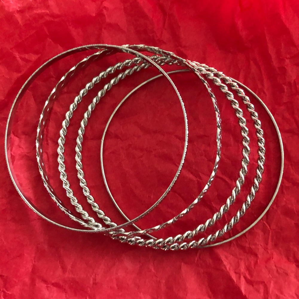 Silver Bracelet Set.